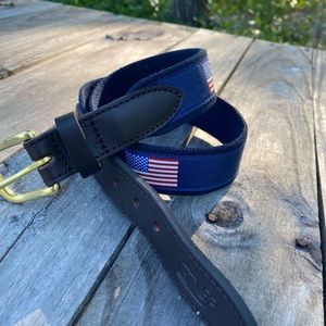 Vineyard Vines American Flag Belt Sz 28 Patriotic Belt